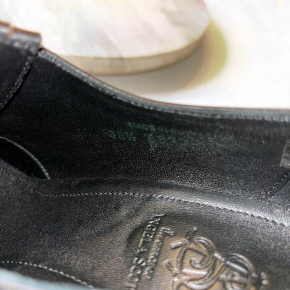 Office of Angela Scott Mrs. Robinson Black Leather Women’s Oxford Heel Shoes 8.5 - Picture 11 of 12